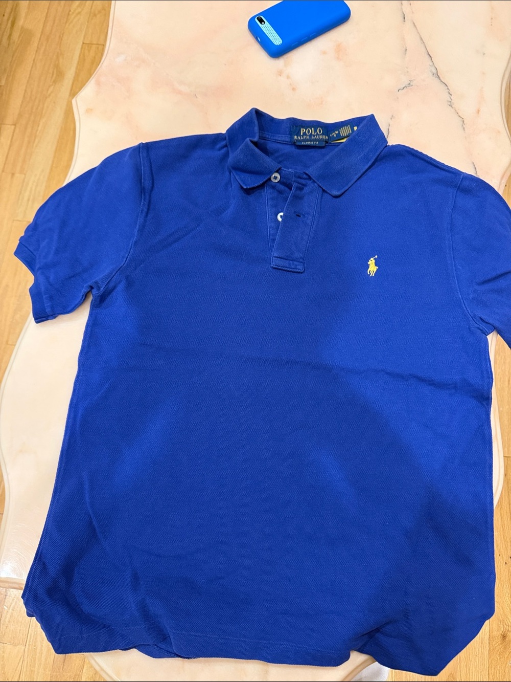 Polo by Ralph Lauren Kids Blue Polo with Yellow Pony